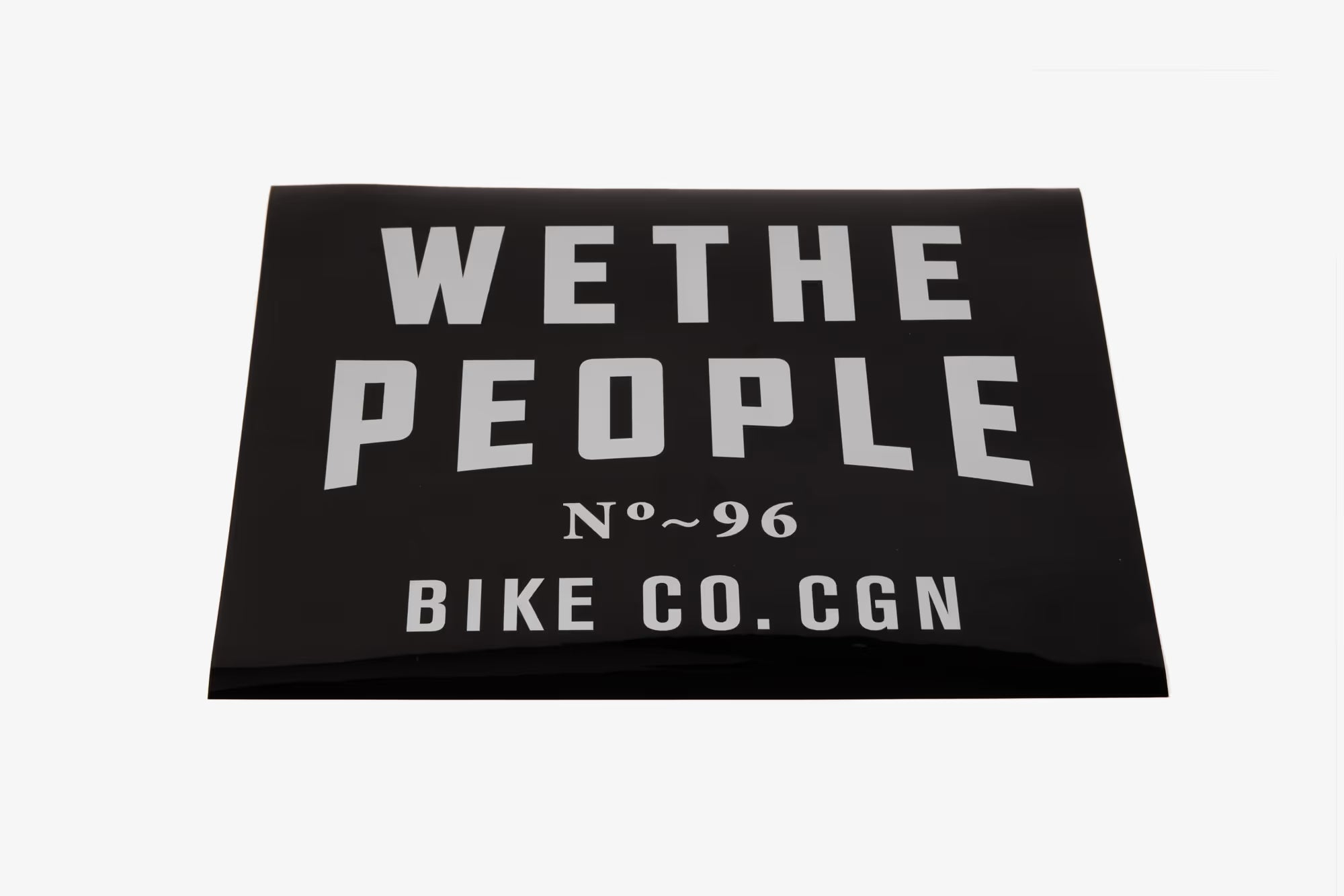 Wethepeople Ramp Sticker Set for BMX bikes, black with white text, ideal for branding or customization.