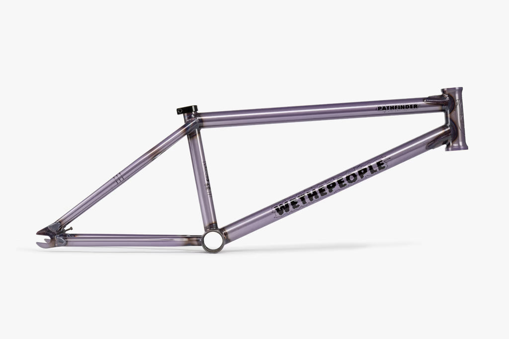 Wethepeople Pathfinder BMX frame in translucent lilac grey colo