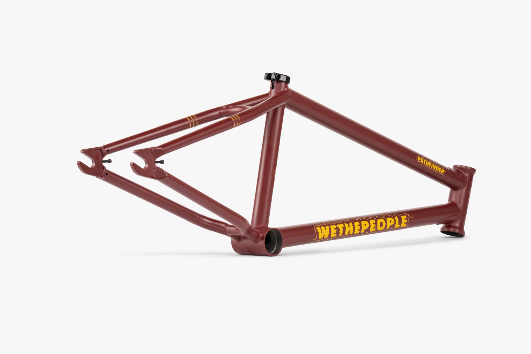 We The People Pathfinder BMX frame in a matte burgundy red finish