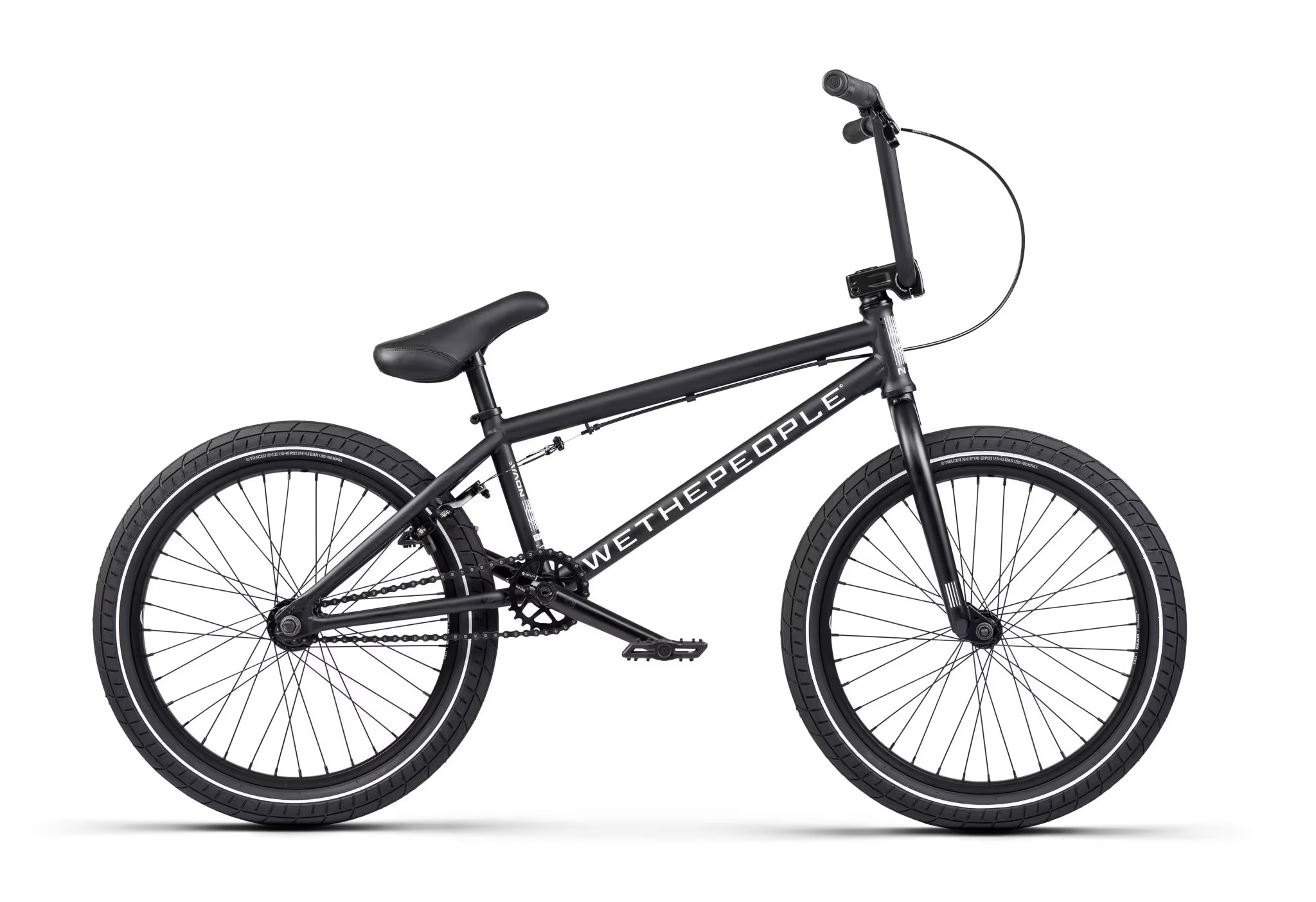 Black BMX bike with 'We The People' branding on a white background