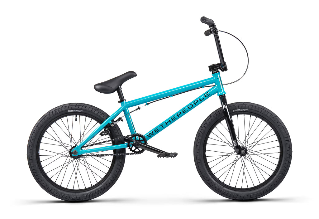 Blue bicycle on a white background