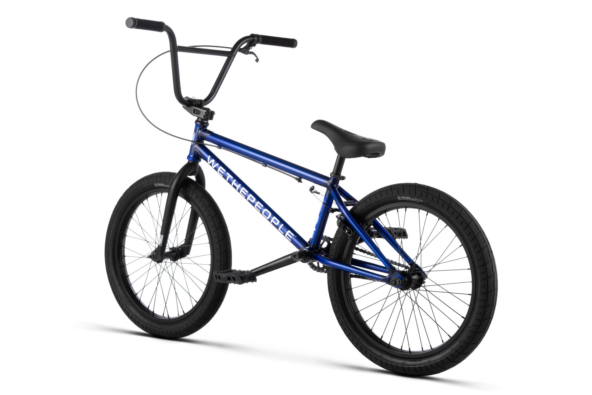  CRS 20 inch BMX bike in Matt Translucent Blue , an ideal progression machine for younger riders with a crmo down tube frame and fully sealed hubs
