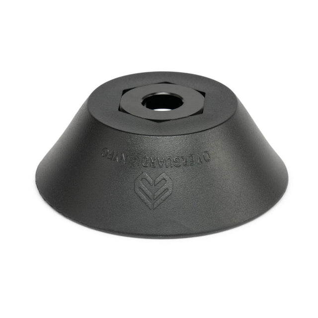 Éclat Overguard Front Hub Guard (OGFC model), black, showing the conical shape and nylon material with the subtle Éclat logo.
