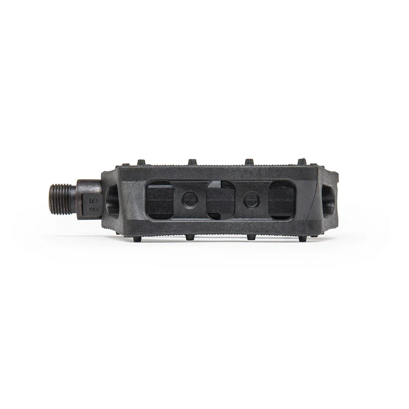 Black bicycle pedal on a white background
