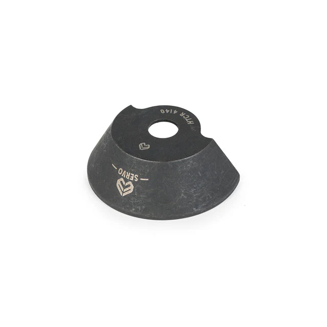 Éclat Servo Driver Hub Guard, black, showing the conical shape and HTCR 4140 steel material, designed to protect the hub driver from grind damage