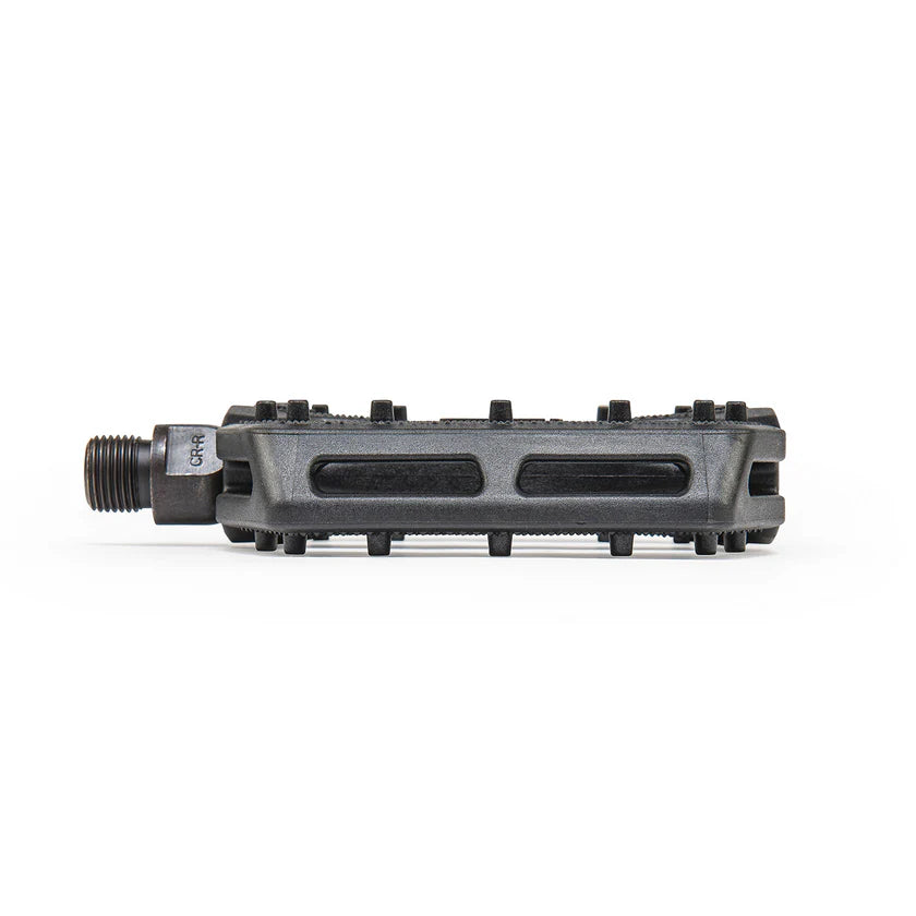 Black bicycle pedal on a white background