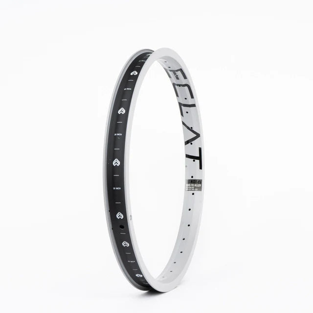 Éclat Crown BMX rim, silver/polished finish, angled view showing the bold ÉCLAT sidewall logo and the double-wall profile.