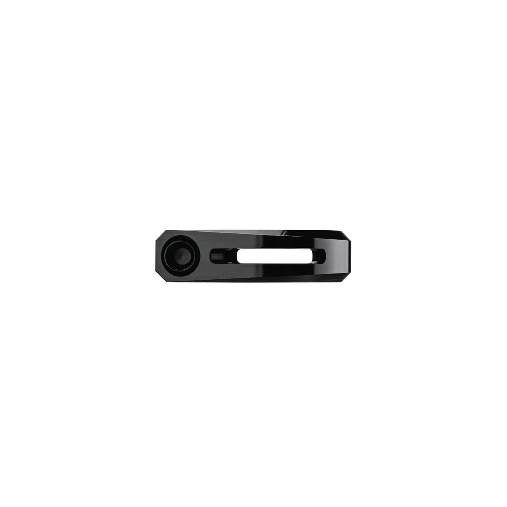 Black Title MTB Seatpost Clamp, shown in a clean, minimalist style against a white background, highlighting its sleek design and secure bolt mechanism