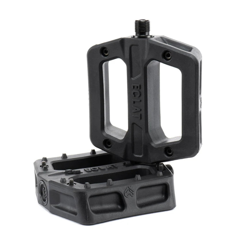Black bicycle pedal on a white background